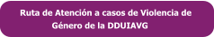 Ruta de Atención a casos de Violencia de               Género de la DDUIAVG